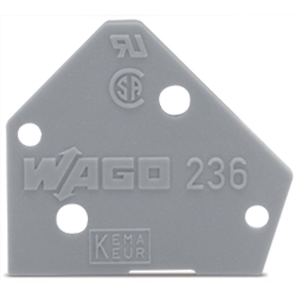 End plate 1 mm thick snap-fit type gray image 4