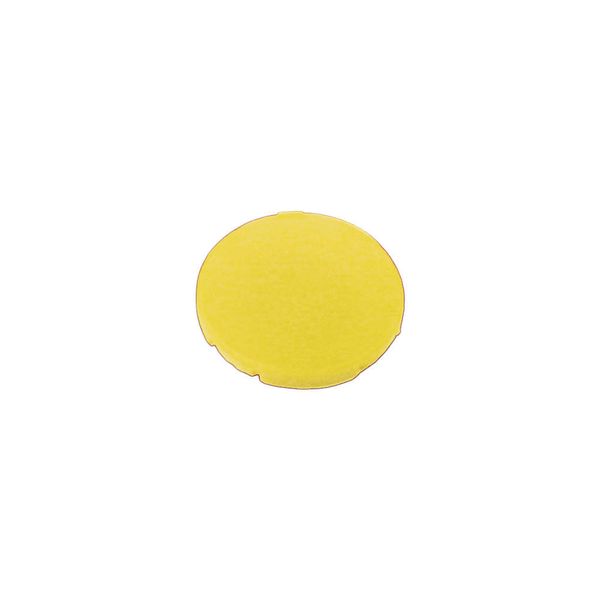 Button plate, flat yellow, blank image 2