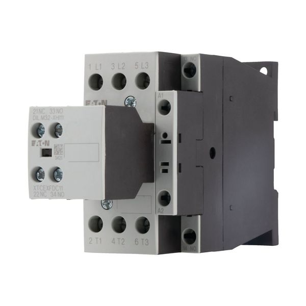 Contactor, 380 V 400 V 15 kW, 2 N/O, 1 NC, RDC 24: 24 - 27 V DC, DC operation, Screw terminals image 14