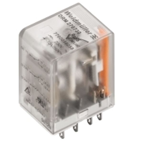 Relay, Number of contacts: 4, CO contact, AgNi flash gold-plated, Rated control voltage: 24 V DC, Continuous current: 5 A, Plug-in connection image 3