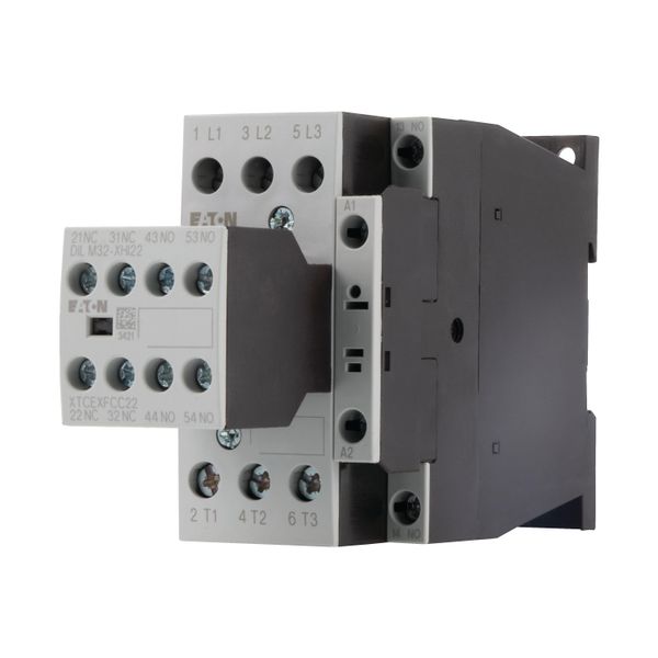 Contactor, 380 V 400 V 11 kW, 3 N/O, 2 NC, RDC 24: 24 - 27 V DC, DC operation, Screw terminals image 12