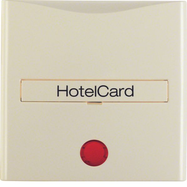 Centre plate imprint f. push-button f. hotel card, redlens, S.1, white image 1