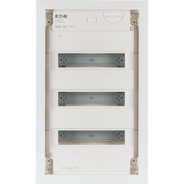 Hollow wall compact distribution board, 3-rows, super-slim sheet steel door image 6