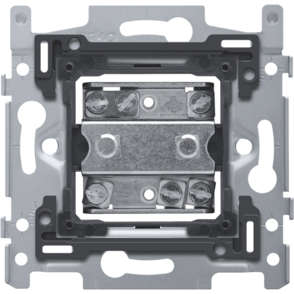 Base for socket outlet with two equipotential bonding contacts, screw image 1