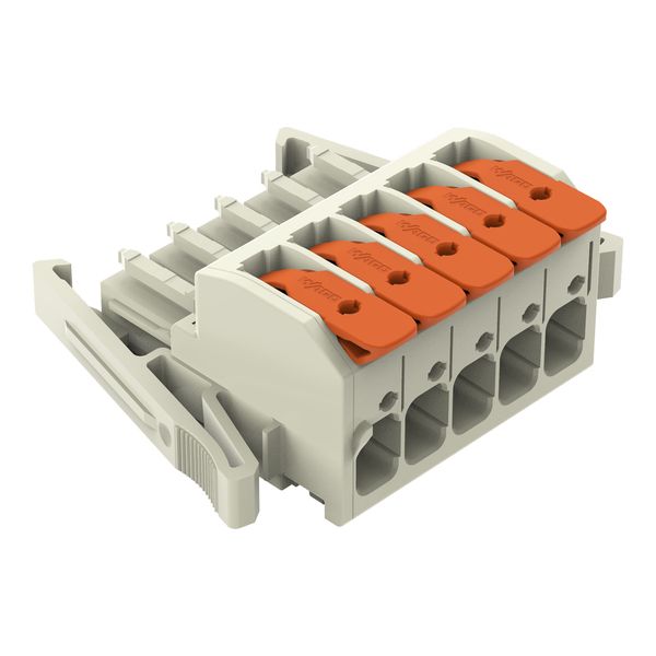 1-conductor female connector lever Push-in CAGE CLAMP®, light gray image 1