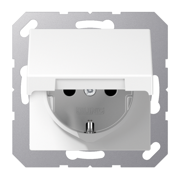 SCHUKO® socket with hinged lid A1520NBFKLWW image 2