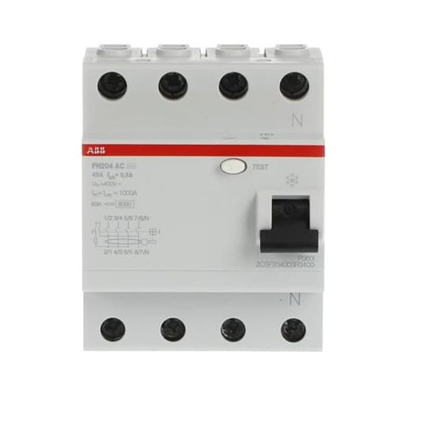 FH204 AC-40/0.3 Residual Current Circuit Breaker 4P AC type 300 mA image 3