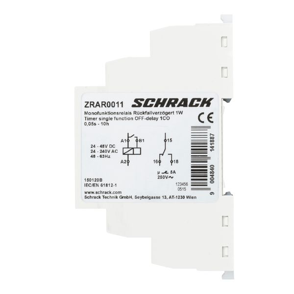 Timer singlefunctionOFF-delay AMPARO,24VAC/DC, 230VAC,1CO,5A image 4