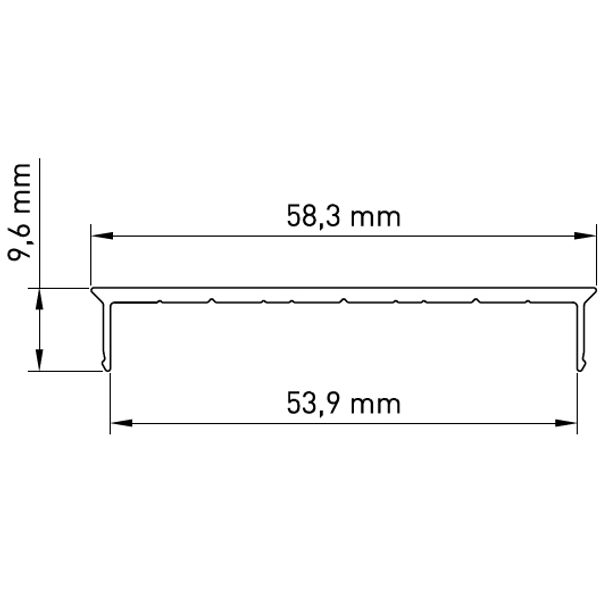 Aluminium cover SL L-2000mm W-58,3mm H-9,6mm image 3