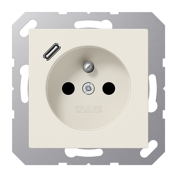 Socket fren/belg with USB type C A1520F-18C image 1