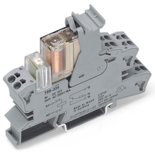 Relay module Nominal input voltage: 24 VDC 1 make contact gray image 2