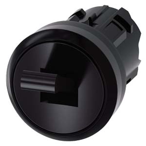 Toggle switch, 22 mm, round, plastic, black, 2 switch positions ...3SU1000-3EC10-0AA0-Z X90 image 1