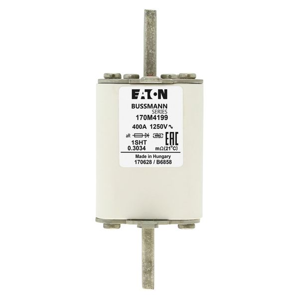 Fuse-link, high speed, 400 A, AC 1250 V, size 1, 53 x 63 x 135 mm, aR, IEC, single indicator image 14