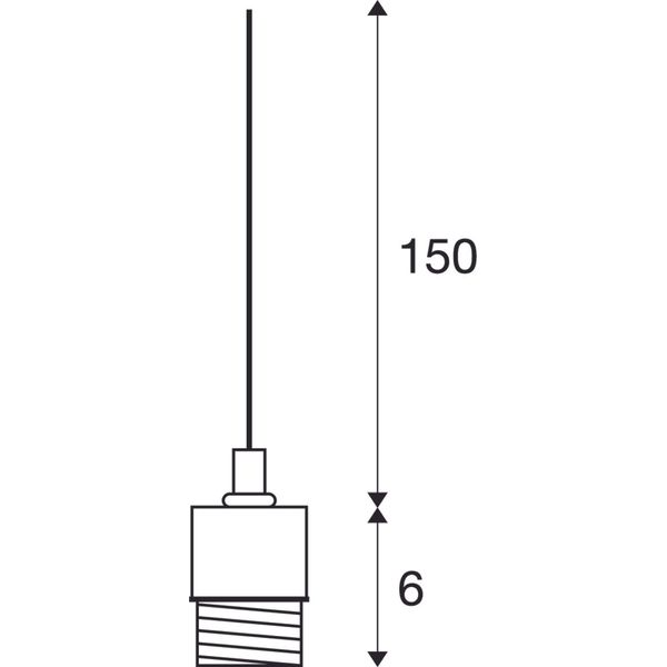 FENDA E27 pendant,white,without canopy & shade,open cable image 2