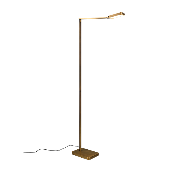 Pavia LED floor lamp antique brass image 1