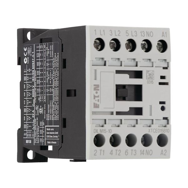 Contactor, 3 pole, 380 V 400 V 7.5 kW, 1 N/O, 110 V 50/60 Hz, AC operation, Screw terminals image 10