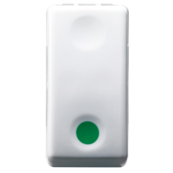 PUSH-BUTTON 1P 250V ac - NO 10A - AUXILIARES CONTACT NC - START - SYMBOL GREEN - 1 MODULE - SYSTEM WHITE image 1