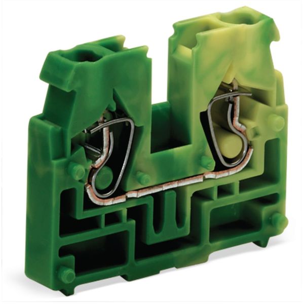 2-conductor end terminal block without push-buttons with fixing flange image 1
