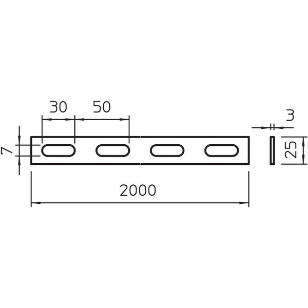 SLH 42 2000 FT Side rail perforated 25x3x2000 image 2