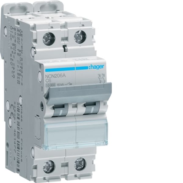 AUTOMATIC FUSE 10KA C 2X6A image 1