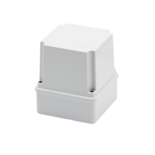 JUNCTION BOX WITH DEEP SCREWED LID - IP56 - INTERNAL DIMENSIONS 100X100X120 - SMOOTH WALLS - GREY RAL 7035 image 1