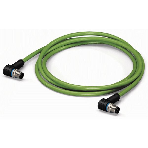 ETHERNET cable M12D plug angled M12D plug angled green image 3