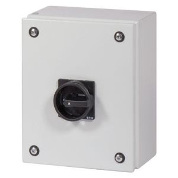 Main switch, T3, 32 A, surface mounting, 3 contact unit(s), 6 pole, STOP function, With black rotary handle and locking ring, Lockable in the 0 (Off) image 5