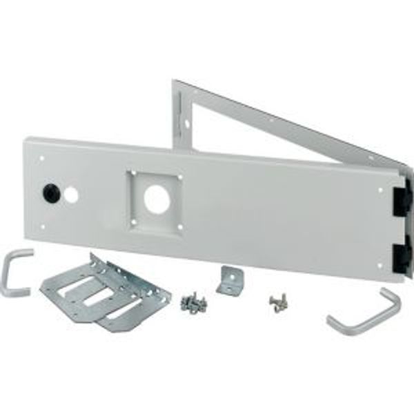 Opening metal front plate for drawer, NZM, ventilated, IP31, H=150mm, grey image 2