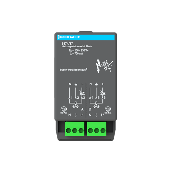 6174/17 Electronic Switch Actuator Module, 2-fold, 230 V, BJE image 5