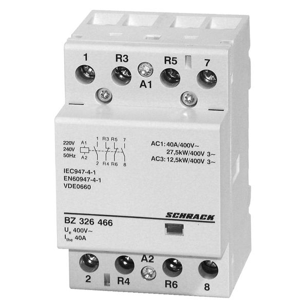 Modular contactor 40A, 2 NO + 2 NC, 230VAC, 3MW image 1