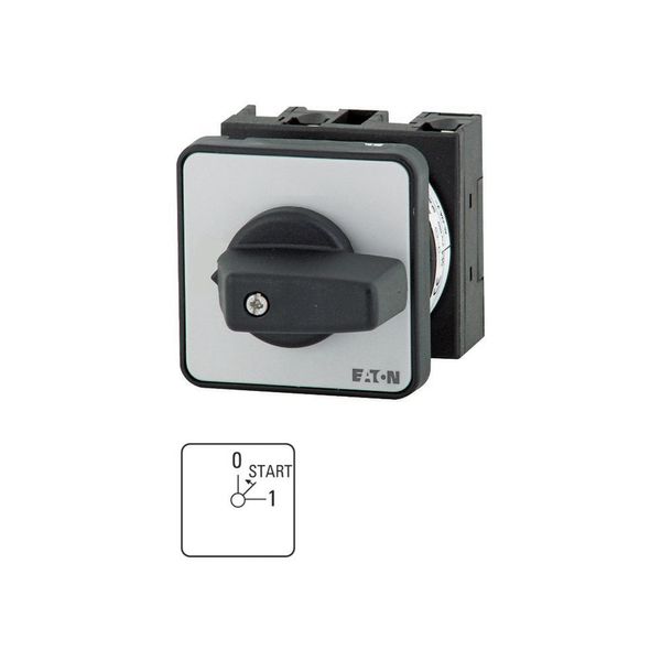 Auxiliary winding switch, T0, 20 A, flush mounting, 2 contact unit(s), Contacts: 3, 45 °, momentary/maintained, With 0 (Off) position, With spring-ret image 2