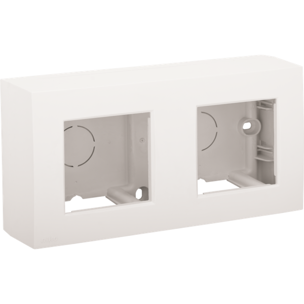 Double surface-mounting kit for two flush-mounting functions, white image 2