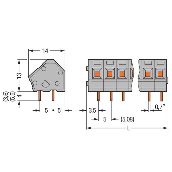 PCB terminal block;2.5 mm²;Pin spacing 5/5.08 mm;gray image 3