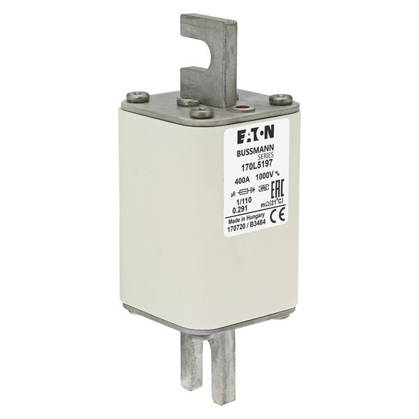 Fuse-link, high speed, 400 A, AC 1000 V, Size 1, 51 x 51 x 141 mm, aR, DIN, IEC, single indicator image 17