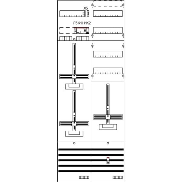 DF29S03 Meter panel, Field width: 2, Rows: 2, 1350 mm x 500 mm x 160 mm, IP2XC image 17