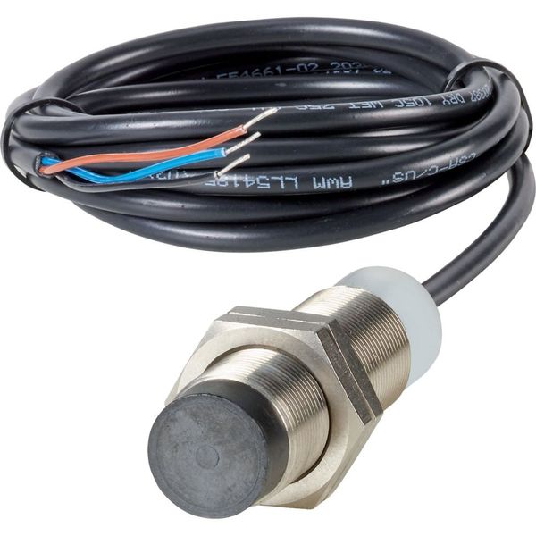 Proximity switch, E57P Performance Serie, 1 NC, 3-wire, 10 – 48 V DC, M18 x 1 mm, Sn= 8 mm, Non-flush, PNP, Stainless steel, 2 m connection cable image 1