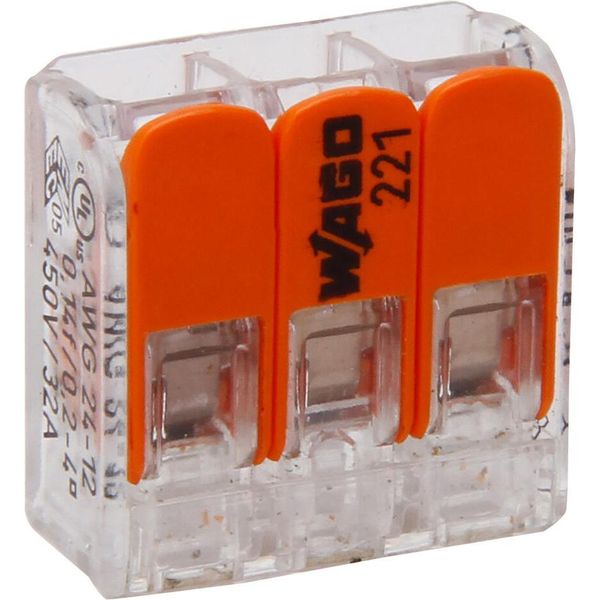 WAGO clamp terminal-connectors, 3-pole, image 1