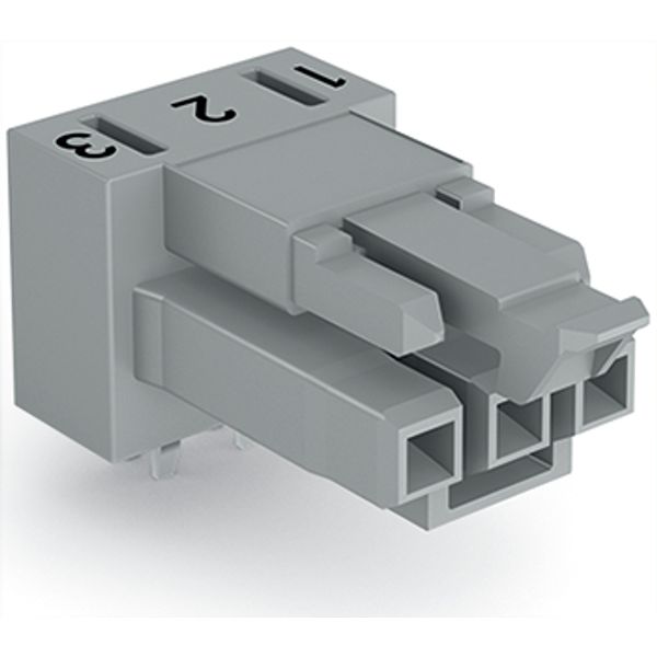 Socket for PCBs angled 3-pole gray image 3