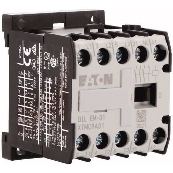 Contactor, 220 V 50/60 Hz, 3 pole, 380 V 400 V, 4 kW, Contacts N/C = Normally closed= 1 NC, Screw terminals, AC operation image 4