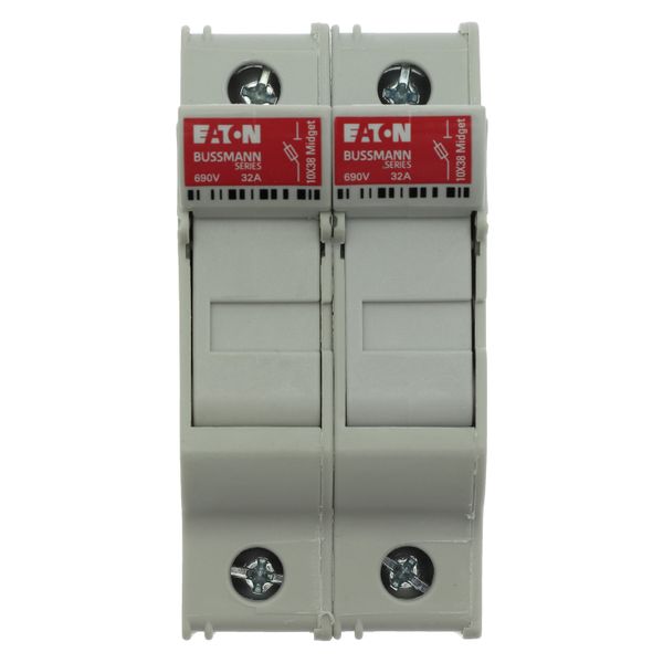 Fuse-holder, LV, 32 A, AC 690 V, 10 x 38 mm, 2P, UL, IEC, indicating, DIN rail mount image 37