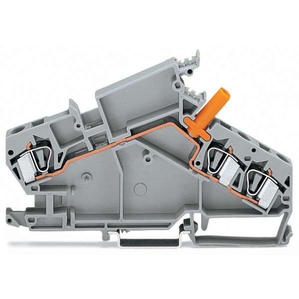 3-conductor through terminal block 6 mm² with touch-proof test socket image 2