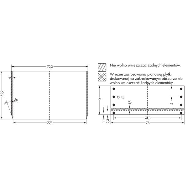 Empty component plug housing Type 16 25 mm wide gray image 4