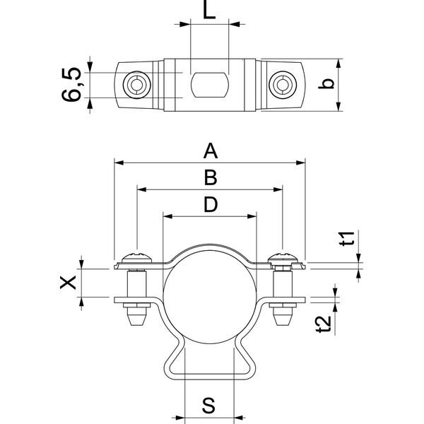 ASL 733 25 FT Distance saddle with slot 20-25mm image 2