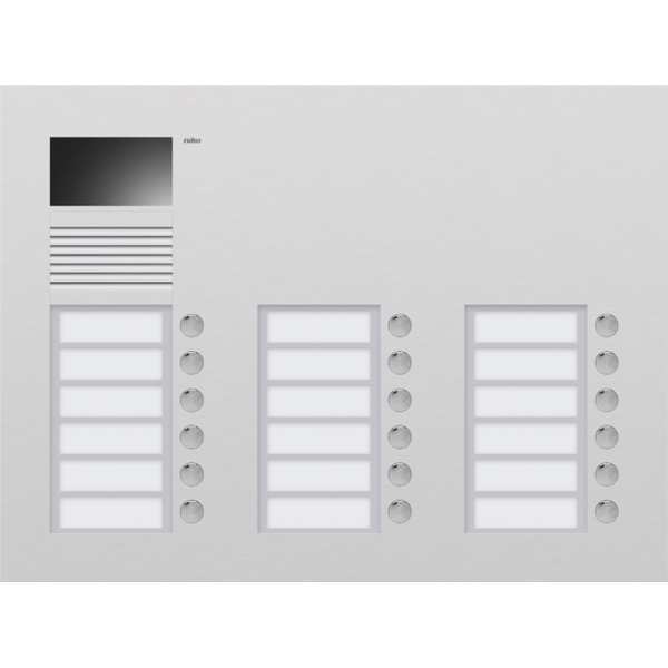 Flush-mounting external unit with 18 bells and colour camera image 1