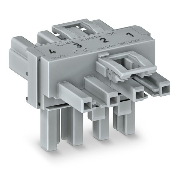 T-distribution connector 4-pole Cod. B light green image 1