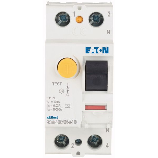 Residual current circuit breaker (RCCB), 100A, 2p, 30mA, type A, 110V image 2