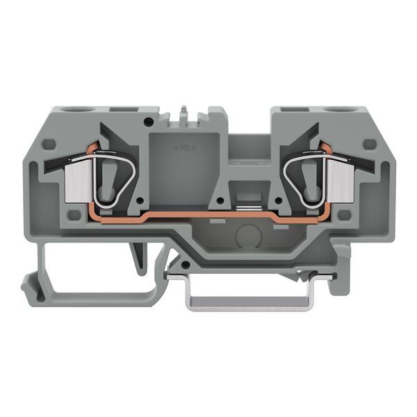 2-conductor through terminal block 6 mm² center marking gray image 1