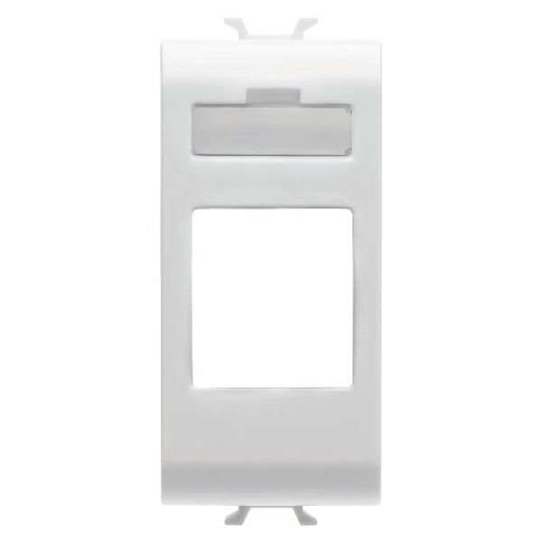 ADAPTER FOR HOUSING DATA CONNECTORS - TYPE AMP/KEYSTONE JACK - 1 MODULE - GLOSSY WHITE - CHORUSMART image 2