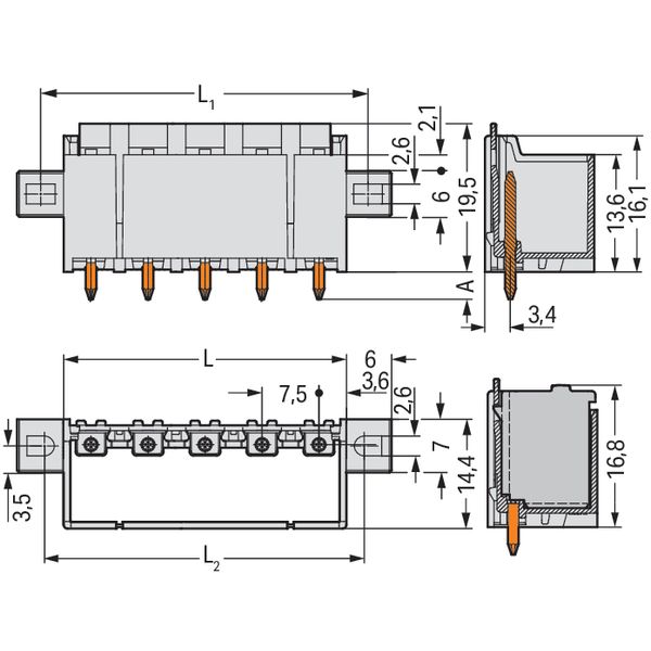 2092-3403/005-000 THT male header; 1.4 mm Ø solder pin; straight image 5