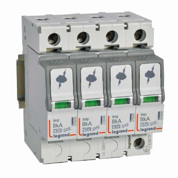 SPD - protection of main distribution board - T1+T2 - limp 8 kA/pole - 4P image 1